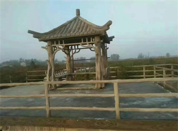 仿木凉亭施工